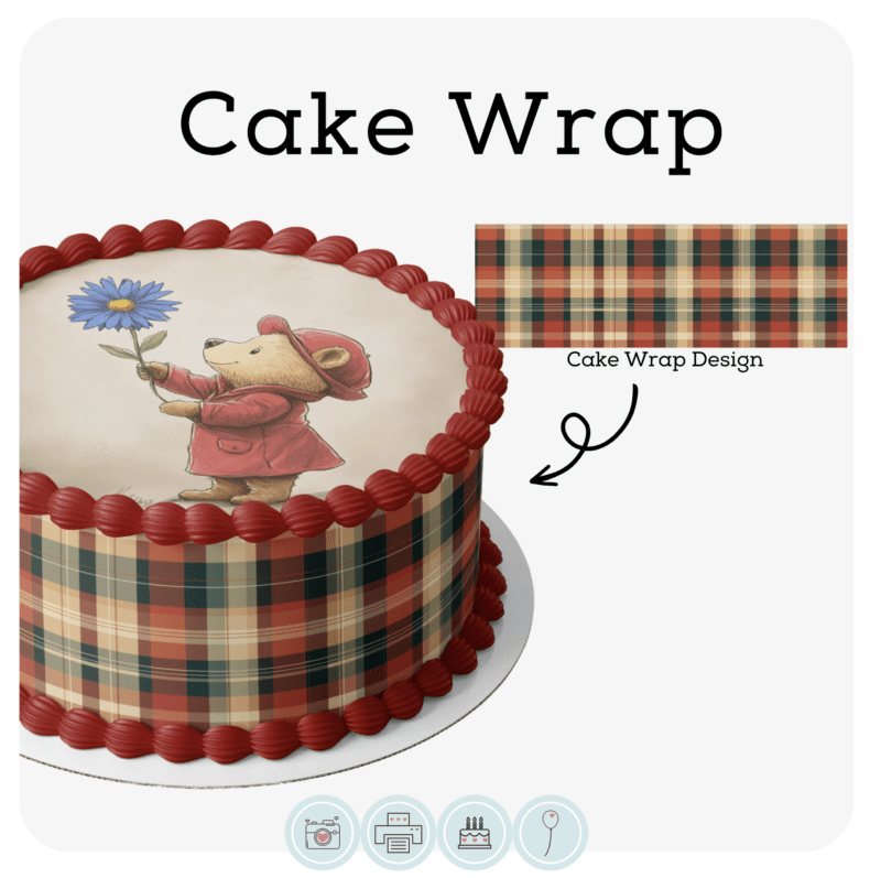Cake Wrap | Vintage Plaid Pattern